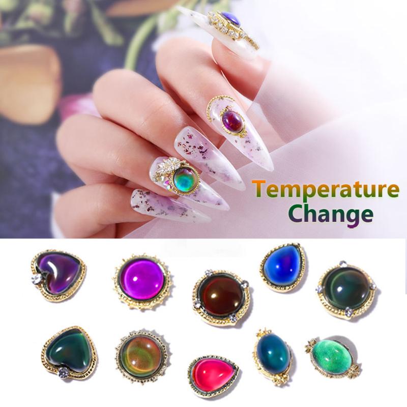 

Temperature Change Rhinestones Nail Jewelry Super Flash Nail Temperature Change Opal Stone Crystal & Decorations
