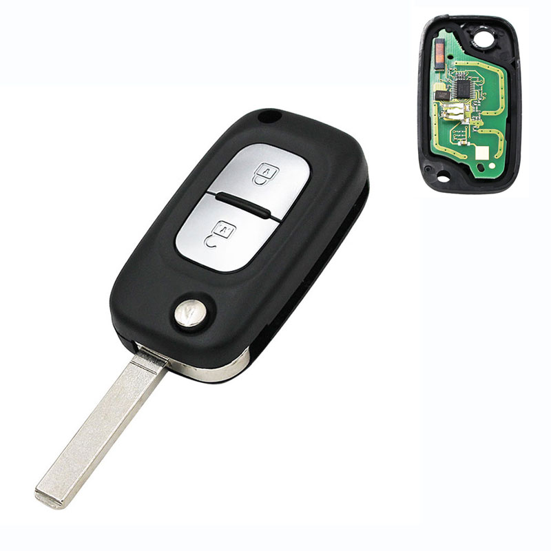 Flip Remote key 2Buttons 433MHZ WITH ID46 PCF7961 CHIP for Megane 3 Scenic 3 Clio 3 Twingo Kangoo Master Modus VA2-image-465271049