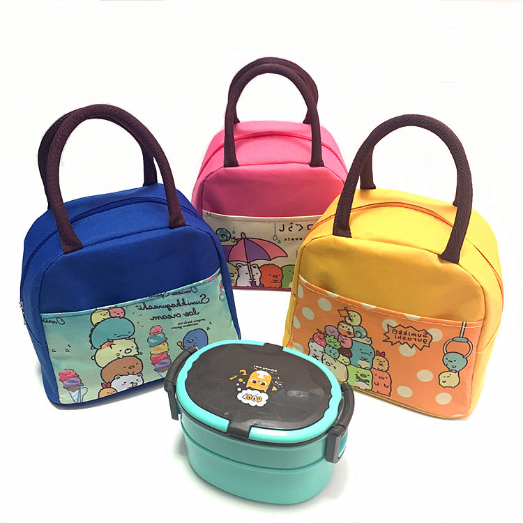 

Sumikko Gurashi Corner Creature Fashion Portable Lunch Box Tote Storage Bag Student Cartoon Oxford Handbag Cute Picnic Bags