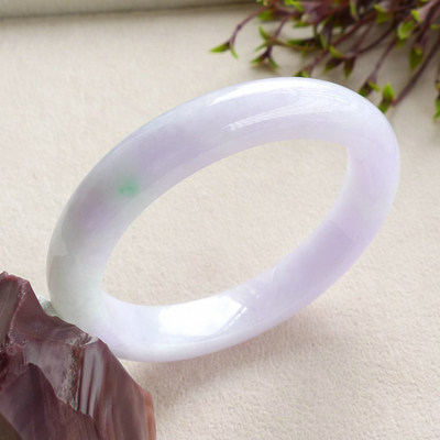 

zheru jewelry natural Myanmar jadeite 54-64mm light purple bracelet elegant princess jewelry best gift