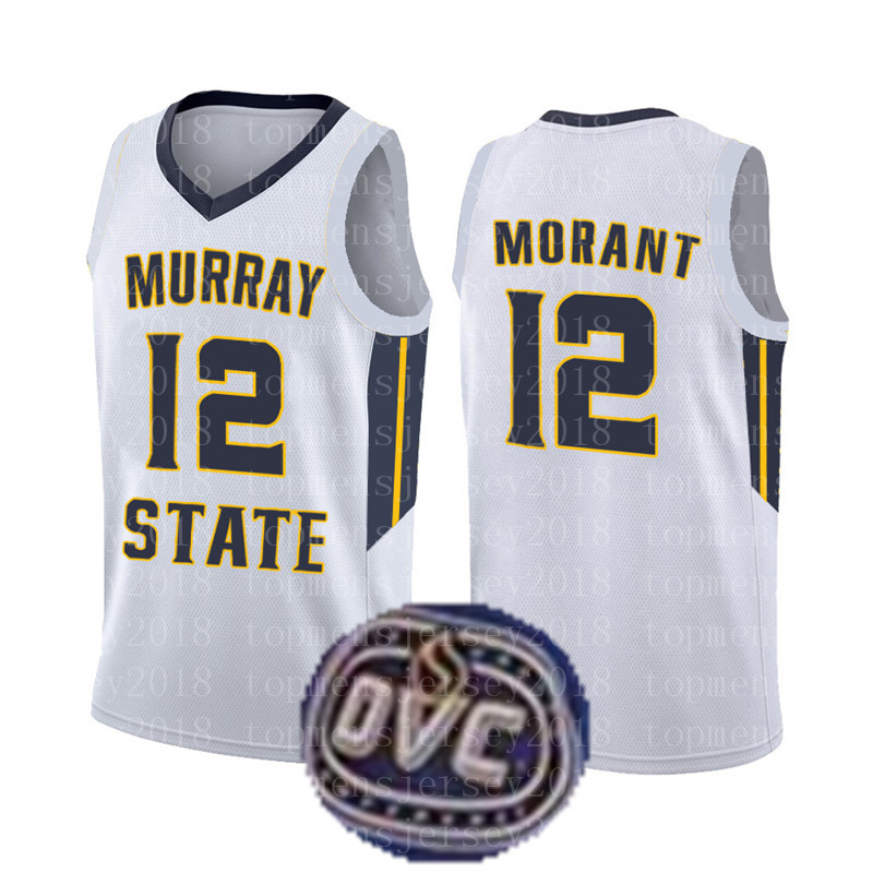 

NCAA Ja Morant Murray State College Jersey Mens College Basketball Wears stitched Logos Free Size S-XXL white