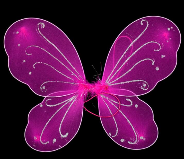 

Kids Girl Princess Fairy Butterfly Wings Halloween Fancy Dress Costume GB450