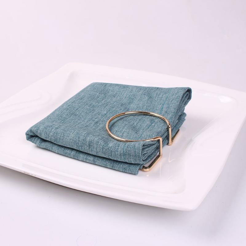 

10pc Golden high-end simple Nordic style napkin buckle soft model room furniture tableware ornaments napkin ring