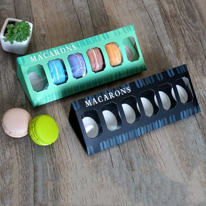 

10pcs/lot Kraft Paper Box Window Cake Macaron Gift Box Packaging Wedding Party Decor Gift Paper Boxes baby shower