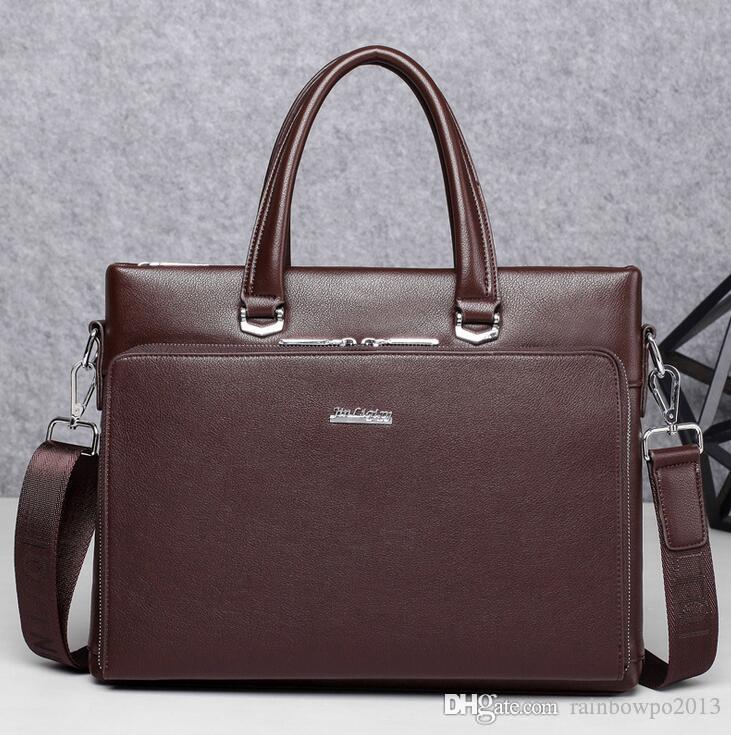 

Factory wholesale men bag simple pocket multi-functional man handbag fashion leather handbags simples leathers business briefcase, Black vertical section