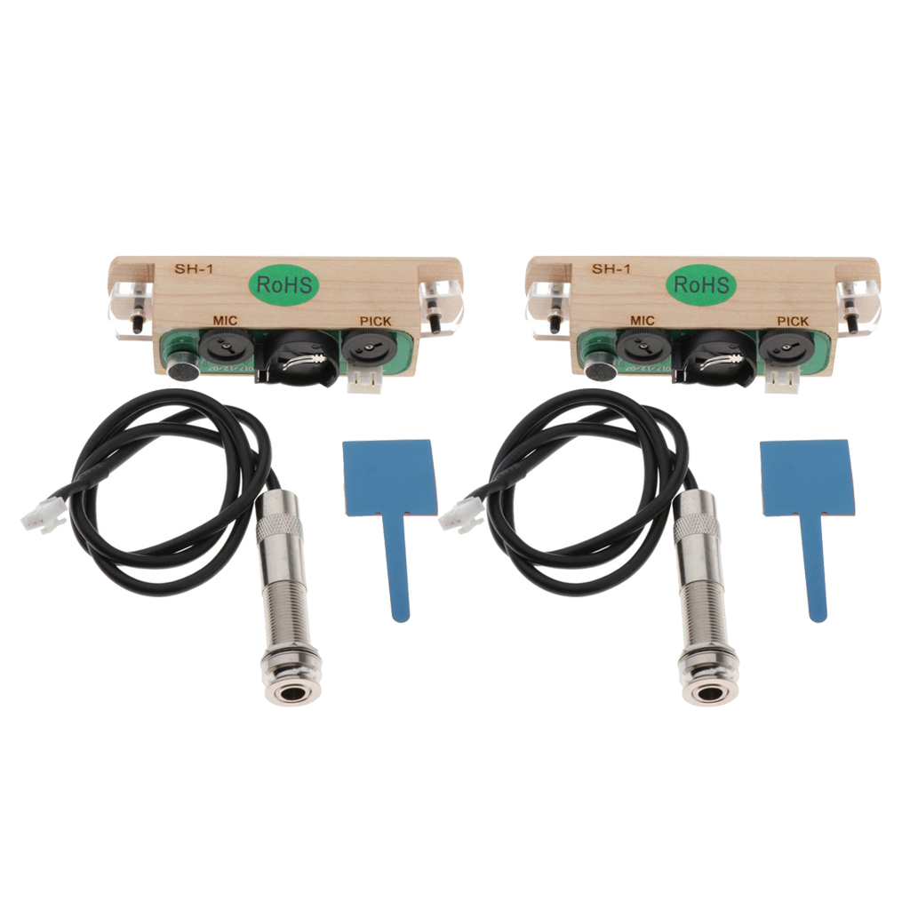 

2Pcs Acoustic Guitar Sound Hole Pickup Accessories For Classical Guitar Wooden