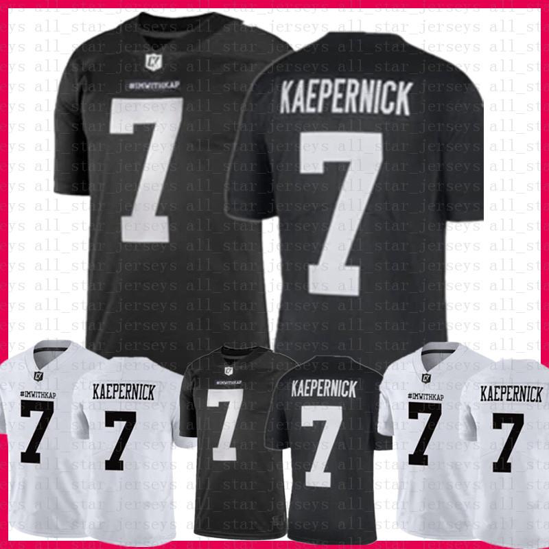 

IM WITH KAP Jerseys Black White NCAA IMWITHKAP Jerseys 7 Colin Kaepernick American football Jersey balck Tom Brady, Ncaa (langguan)