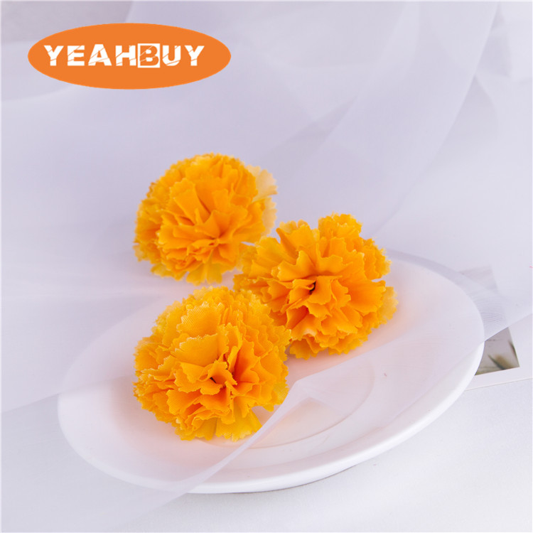 2019 5cm Wholesale Artificial Silk Carnation Flower Heads For DIY