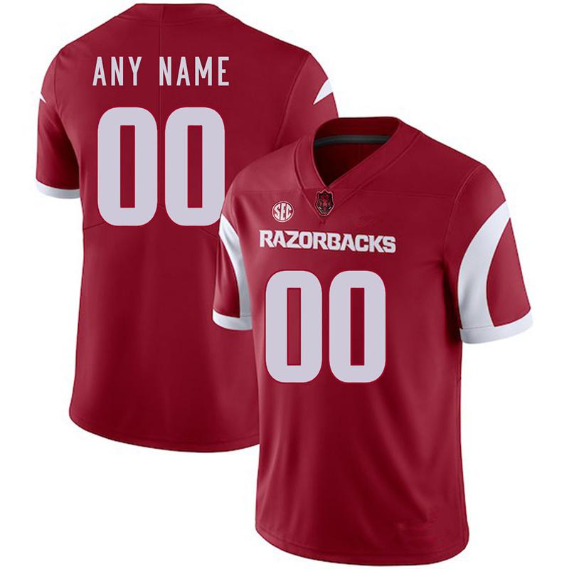 

Custom Arkansas Any Name Number Red White 4 Ty Storey 5 Rakeem Boyd 15 Cole Kelley 16 La Michael Pettway NCAA Football College Jersey
