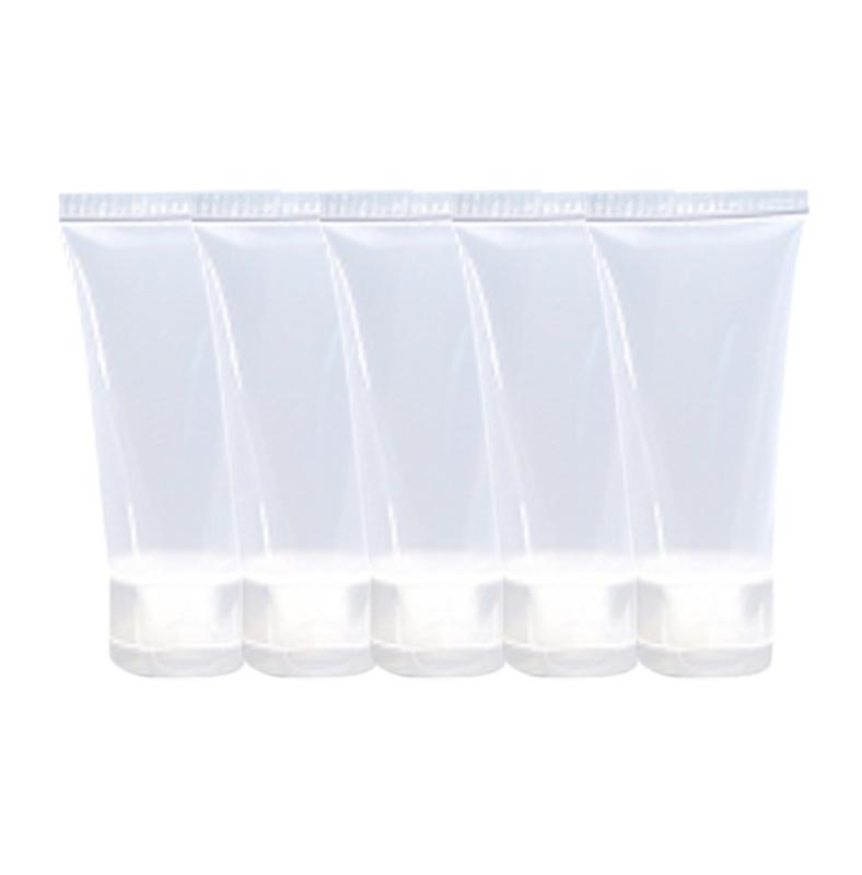 

5PC Empty Facial Refillable Bottles Portable Travel Tubes Squeeze Cosmetic Containers Cream Lotion Plastic Bottles