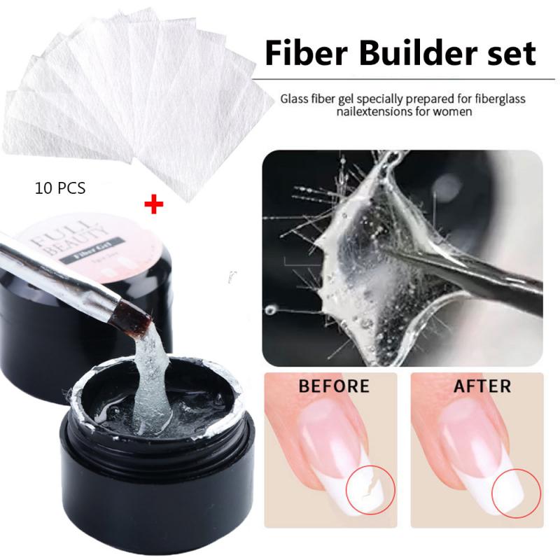 

Cracked Nail Fiberglass Extension Building UV Gel Varnish Broken Nails Repair Soak Off UV Reinforcement Gel TSLM1, Nail gel