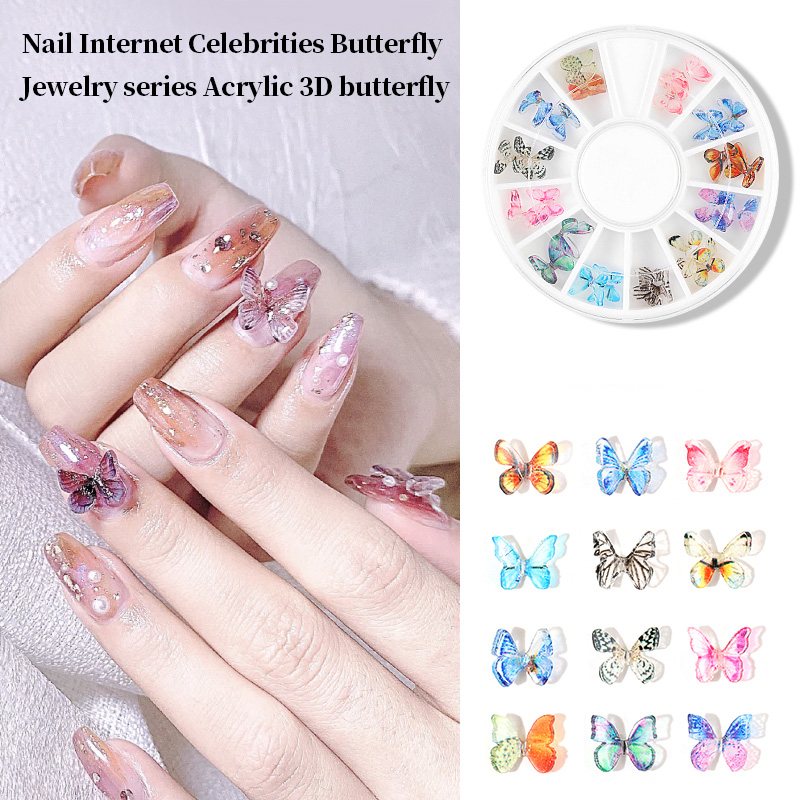 

Nail Accessories 3D Nail Art Decorations Butterfly Art Decorations Stickers Tool
