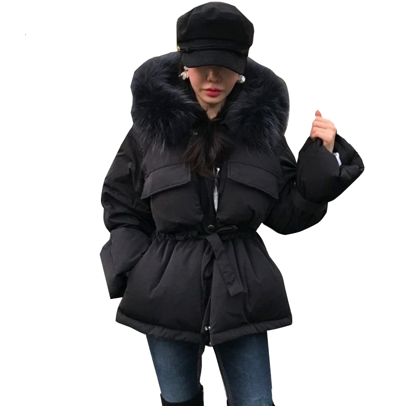 

Women' Parker Thick Short Lace Women Winter Jacket Black Fashion Warm Cotton Quilted Coat Winter Coat Women Fur Collar H22