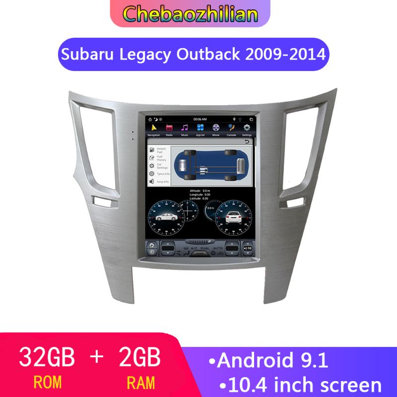 

10.4 inch Vertical Screen Android 9.1 For Legacy Outback 2009-2014 Car GPS multimedia Navigation Player Wifi Bluetooth