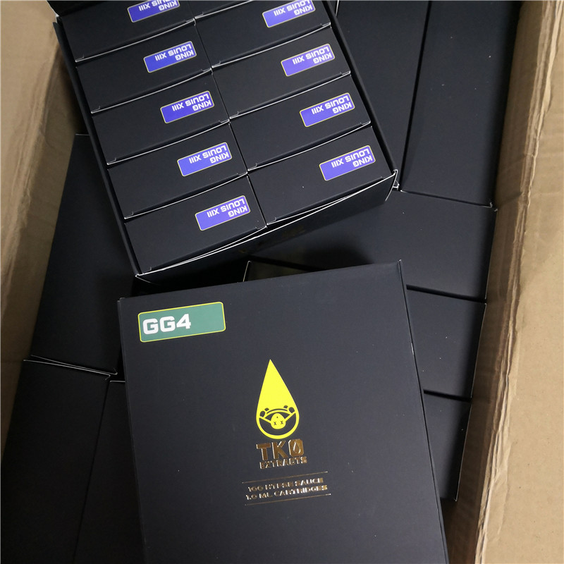 

TKO Sauce Carts Matte Black Vape Cartridges Packaging 0.8ml 1ml Ceramic Empty Vape Pen Cartridge Dab Wax Vaporizer Thick Oil 510 Atomizer