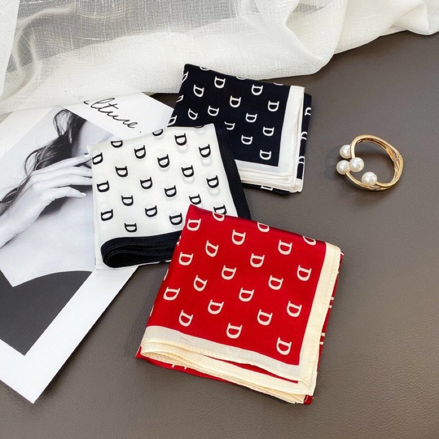 

100% high quality mulberry silk plain crepe satin scarf 50 * 50com spring and summer wild lady ribbon various literary small ribbon scarf, Blue;gray