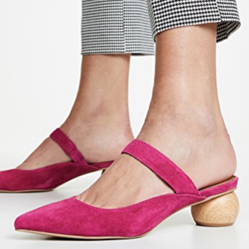 

Summer Women Slippers Pointed Toe Flock Strange Heel Sexy Slingback Sandals Shoes Women Ladies Footwear Size 34-43, White