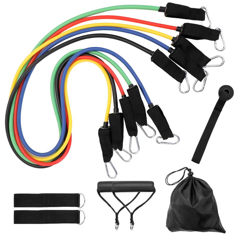 

Multi 11 Pcs/Set Fitness Puller Multi-functional Muscle Strength Yoga Training Rope Resistance Belt Yoga Training Rope