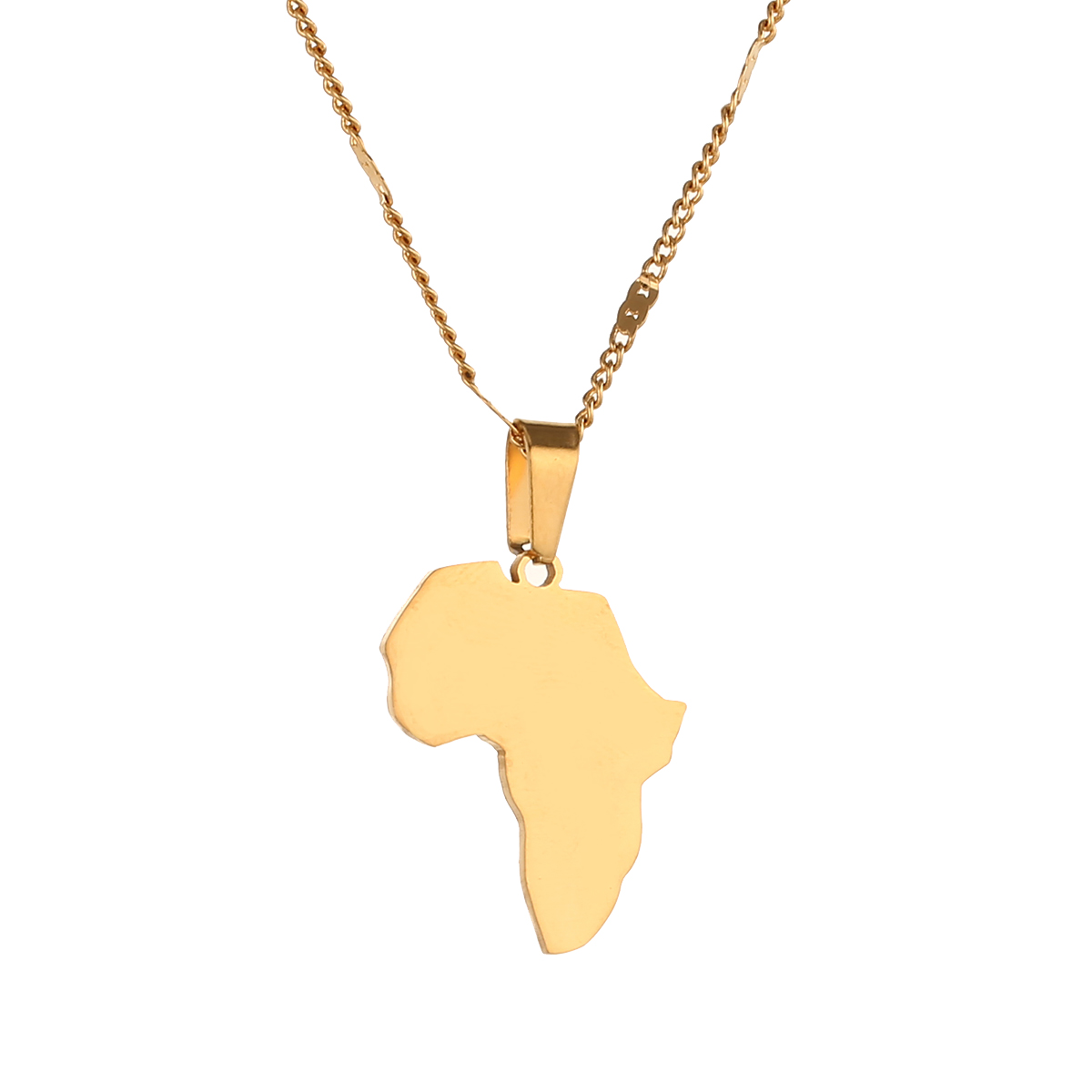 

Stainless Steel African Map Pendant Necklace Jewelry Map of Africa Women Charm Jewelry