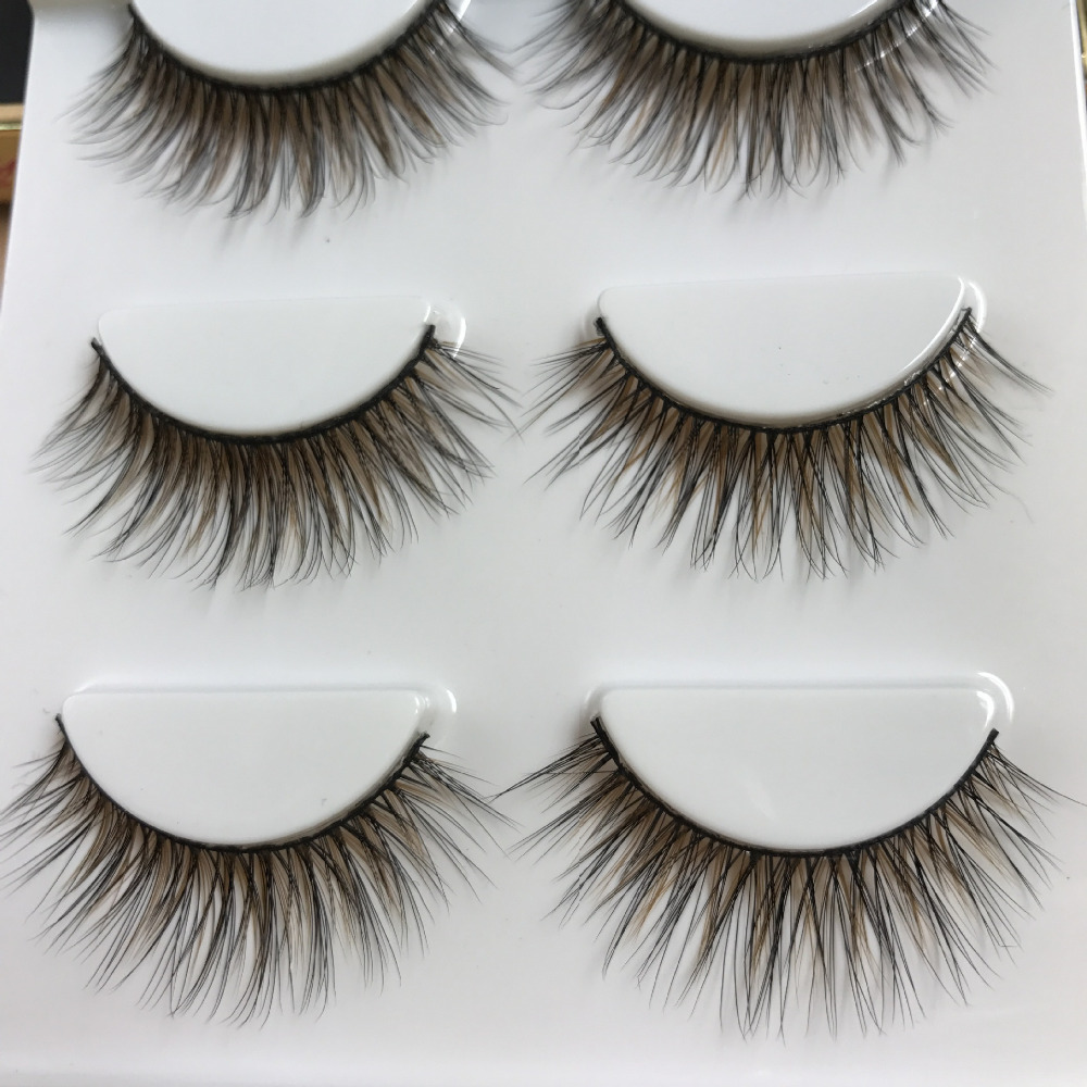 

3 pairs /set 3D False Eyelashes Messy Cross Thick Natural Fake Eye Lashes Professional Makeup Tips Bigeye Long False Eye Lashe
