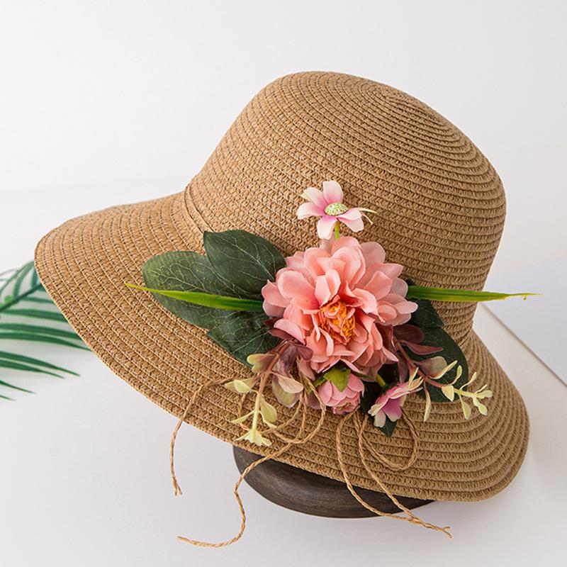 

Summer Baby Hat Flower Breathable Hat Straw Sun Kids Boy Girls Hats newborn photography props