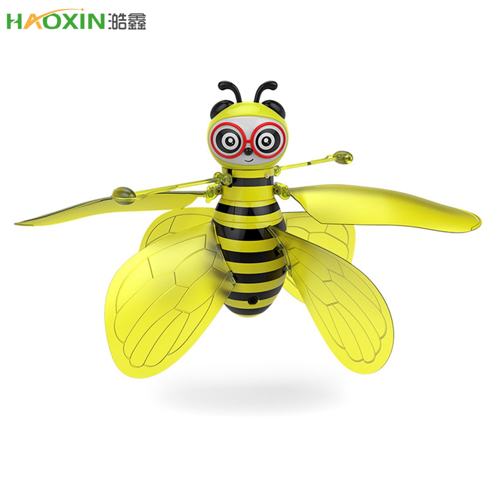 

HaoXin Mini Drone LED Lighting Bee Induction Aircraft Infrared Sensing Hand Sensor Portable RC Helicopter Flying Toys Toy Kids Gift