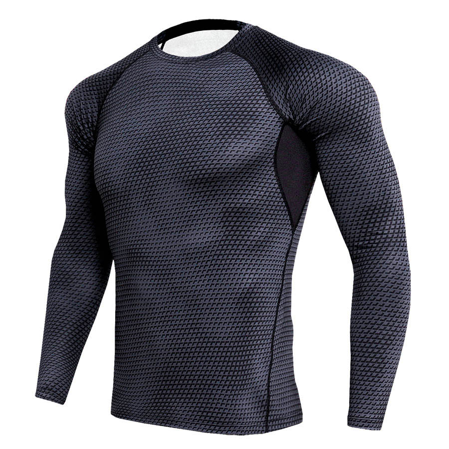

New Long Sleeve Sport Shrt uDry Men's Rung Gym Clotig long Snke Gym Clothing Top Mens Rashga Socer Jersey, Colour 3
