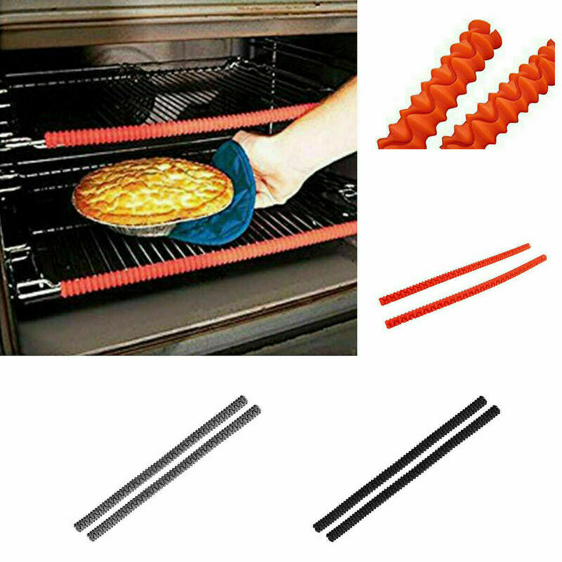 

Oven Cooker Shelf Burn Protector Silicone Threaded Oven Rack Guard Heat Safety Resistant Strips Set Oven Rack Protector