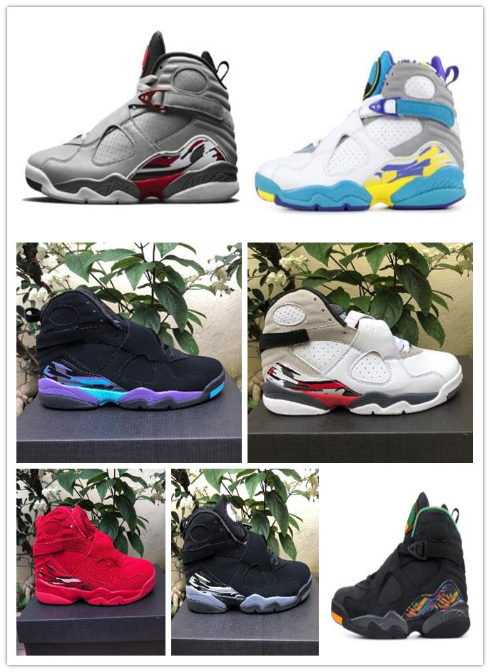 

8 8s Reflective Bugs Bunny Valentine's Day Red Basketball Shoes Aqua Chrome COUNTDOWN PACK Athletics Sneakers Size7-13 Free Shipping, 8#