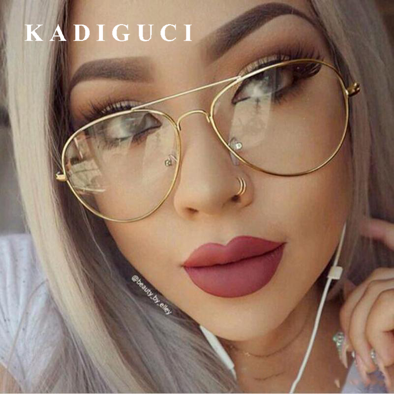 

KADIGUCI Classic Clear lens Women Men Mirror Sunglasses Brand Designer Fashion Optics transparent Eyeglasses Sun Glasses Vintage Cheap K311, White;black
