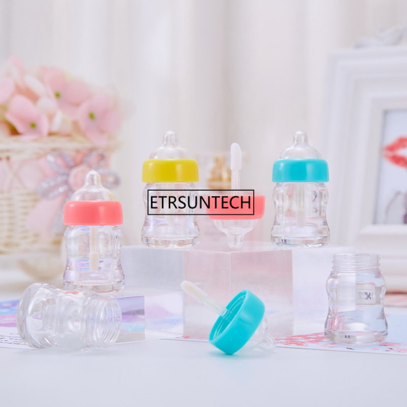 

10/30/50pcs 6ml Milk Baby Bottle Plastic Lipgloss Empty Tube Cosmetic Novelty Nipple Lip Gloss Packaging Container F3930