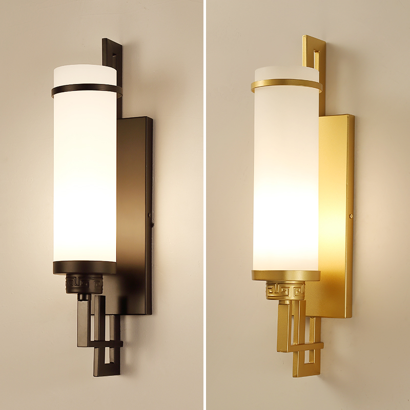 New Chinese Style Wall Lamps Bedroom Bedside Vanity Lamp Modern Simple Background Glass Wall Light Fixtures Stairway Aisle Mirror Lights-image-512867497
