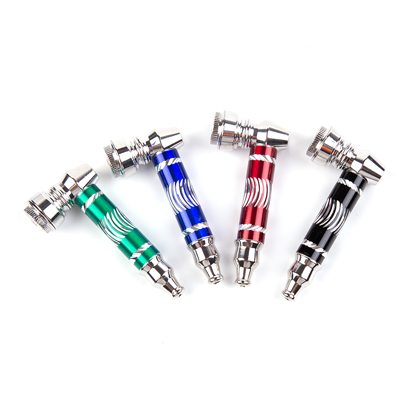 

Mini Metal Tobacco Pipe Filter Smoking Pipe with Lid Stainless Steel Cap Portable Tobacco Smoke Pipes Accessorie