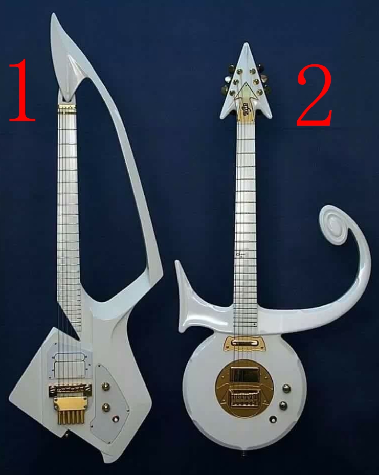 

New Custom Prince white guitar Jerry Auerswald Model C white Prince Symbol electric guitar Choice #1 #2 custom made Multi Color Available