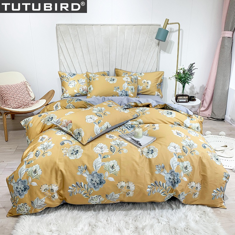 

Girls pasotral bedding sets Egyptian cotton bedclothes bed set girls princess duvet cover pastoral bedlinen sheet, As pic