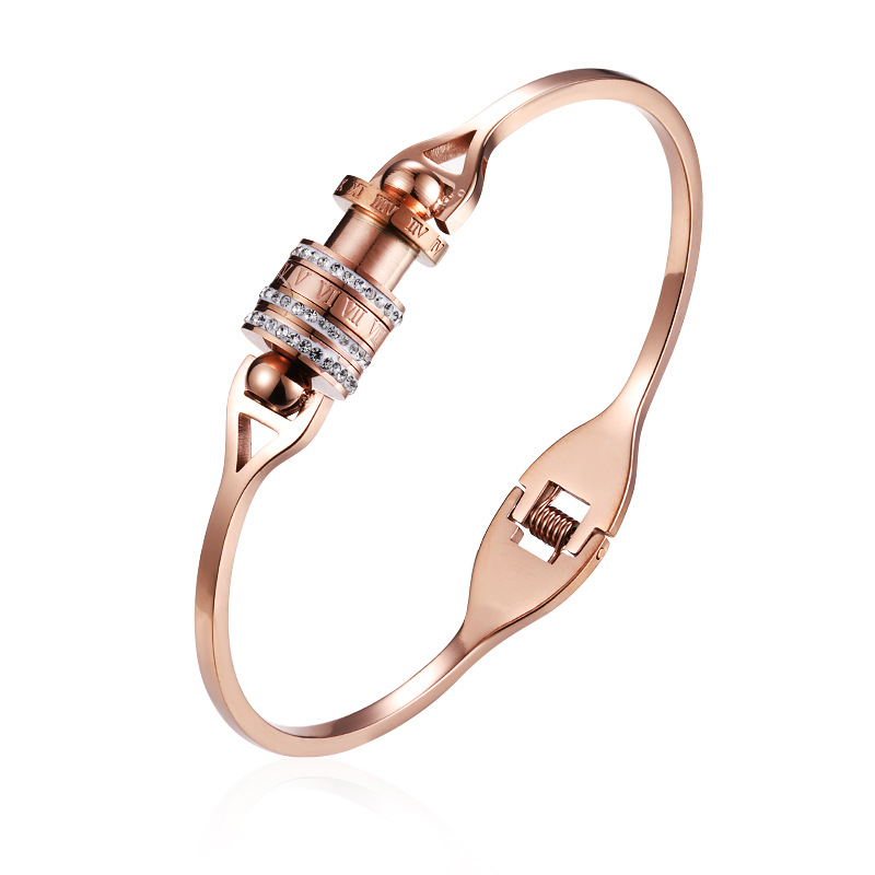 

europe and american titanium steel fashion jewelry accessories bangle rose gold bracelet couples wristlet lovers jewel