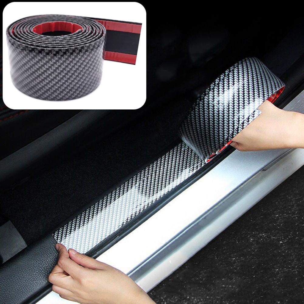 

1M Car Rubber Trim Strip Carbon Fiber Soft Trim Bumper Strip DIY Door Sills Edge Protection Car Sticker Styling Accessories