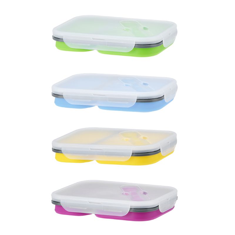 

900ml Silicone Collapsible Portable Lunch Box Storage Container Bowl