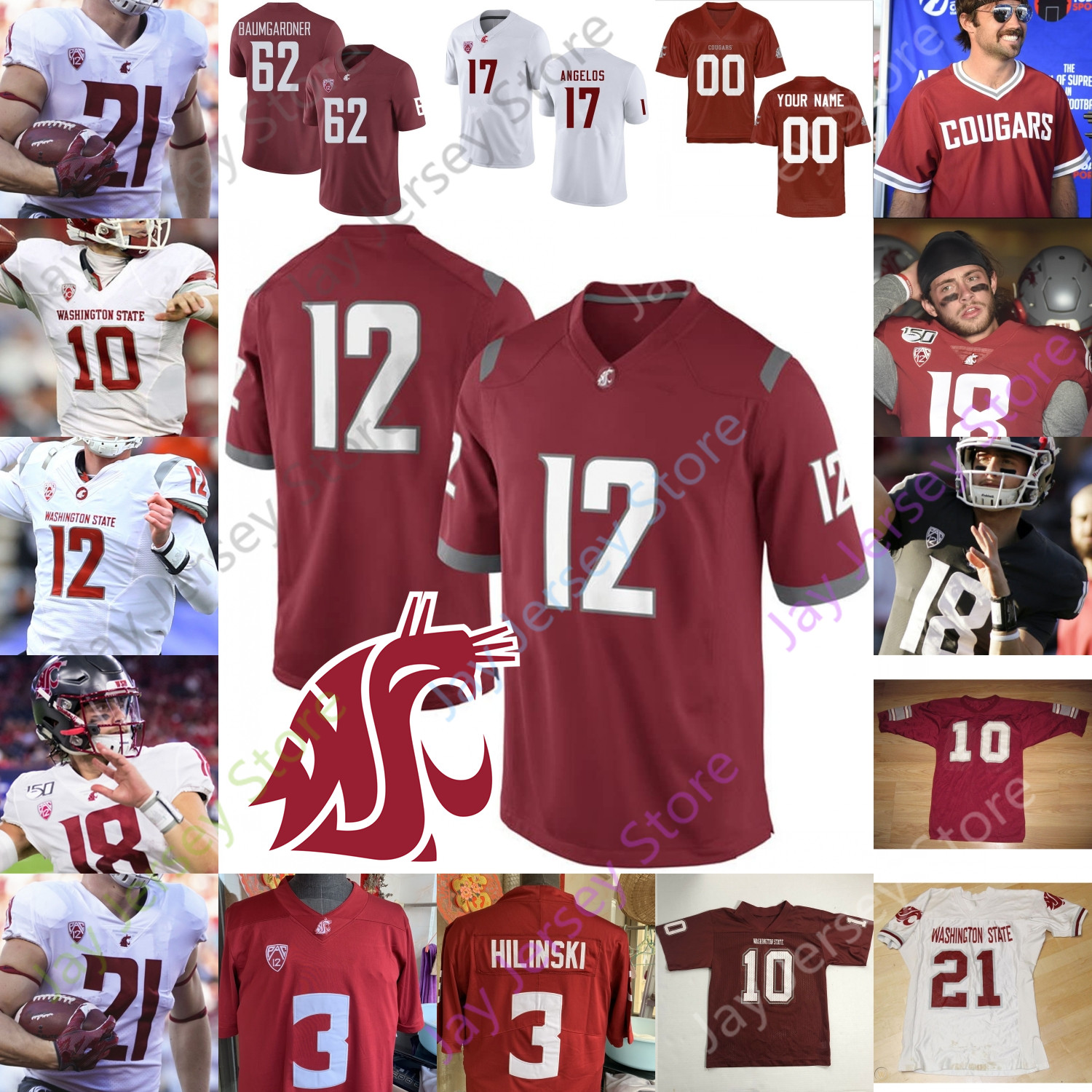 

Custom Washington State WSU Cougars Football Jersey NCAA College Anthony Gordon Max Borghi Easop Winston Jr. Brandon Arconado Dezmon Patmon, Red iv