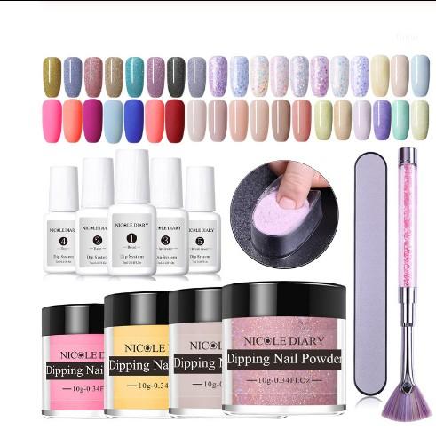 

14pcs/lot Dipping Nail Powder Kits Nude Dip Nail Glitter Powder Luminous Matte Gradient Pigment Dust Sequins1