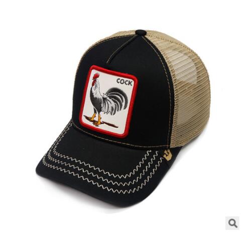 

Fashion-custom baseball cap with hip-hop street fashion personality high quality fashion style rooster hat, Blue;gray