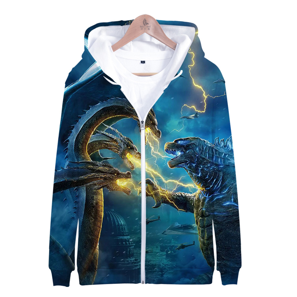 

Godzilla: King of the Monsters Zipper Jacket 3D Hoodies Sweatshirt Women/Men Harajuku Hoodies Women Plus Size
