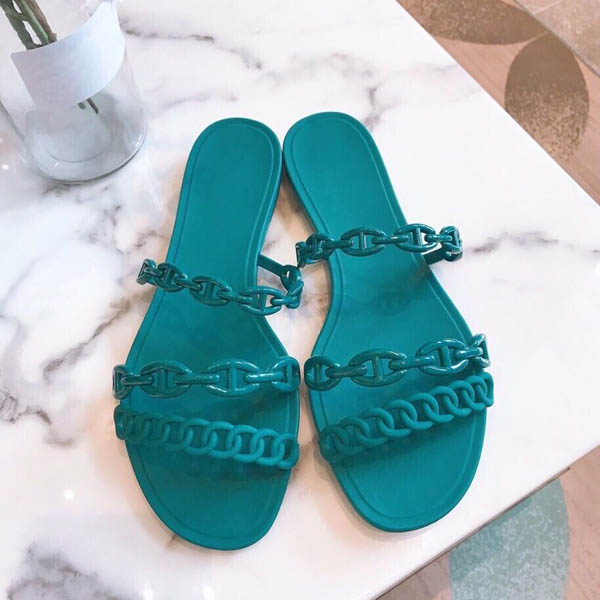 

2020 luxury designer slippers summer fashion jelly rubber wide smooth women's beach leisure slippers size ;35-40, Red