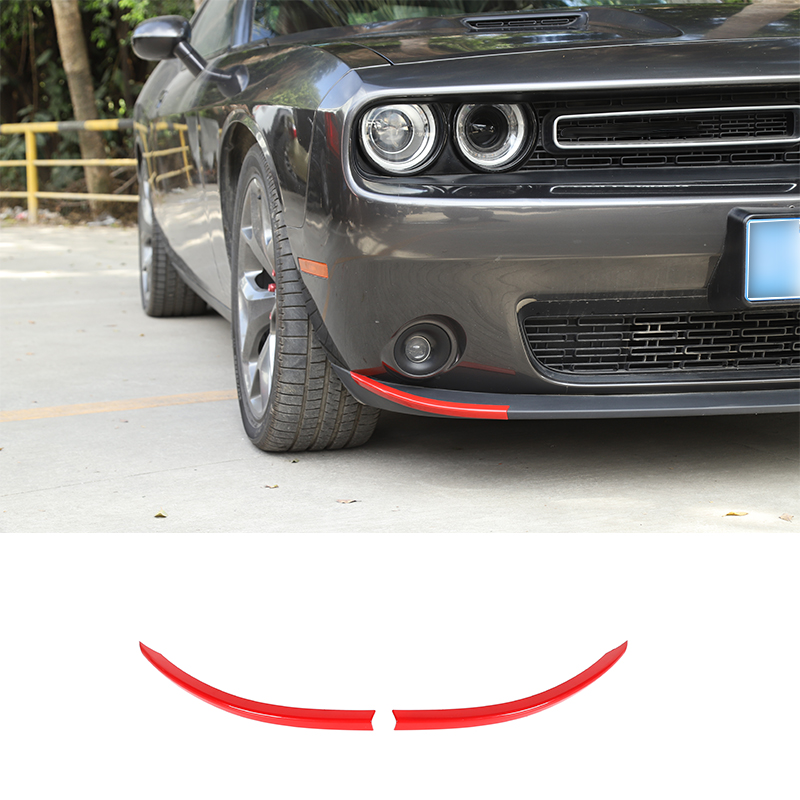 Couvercle de lèvre de pare-choc avant rouge, garniture de cadre de style pour Dodge Challenger SXT 15 + accessoires extérieurs