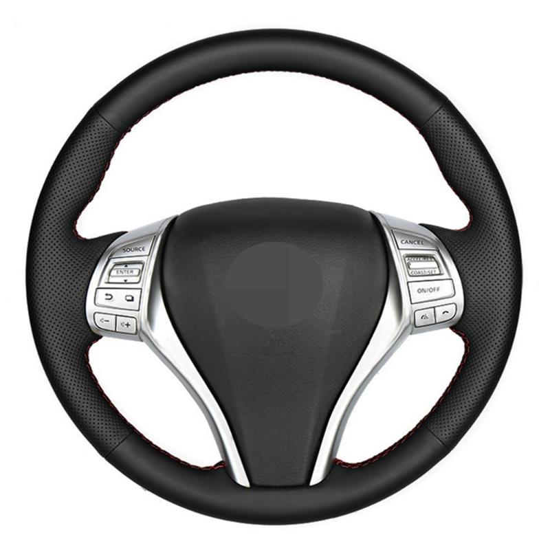 

Black Car Steering Wheel Cover Artificial Leather For Teana Altima 2013-2020 X-Trail QASHQAI Rogue 2014-2020 Sentra Tiida