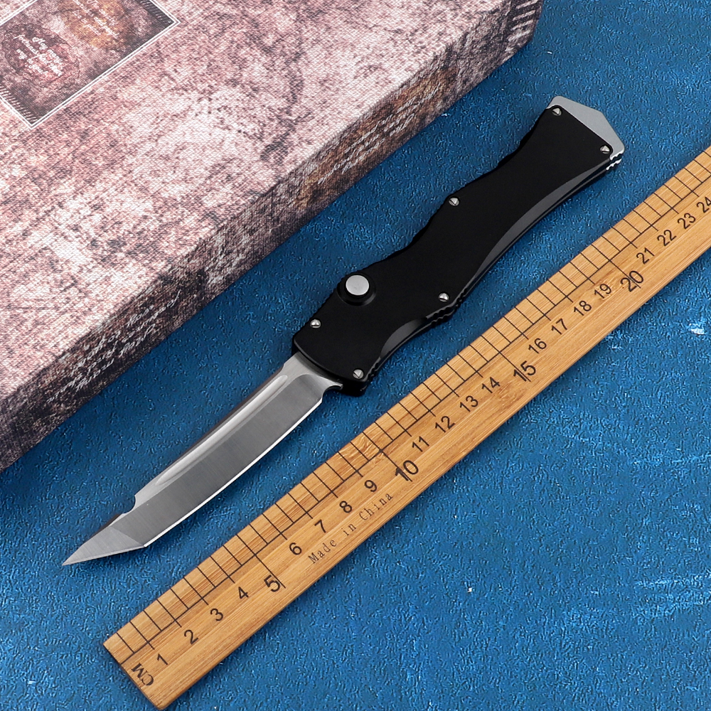 

New ONE high-quality automatic knife pocket D2 blade aluminum alloy handle tactical self-defense EDC gift spring tool knife