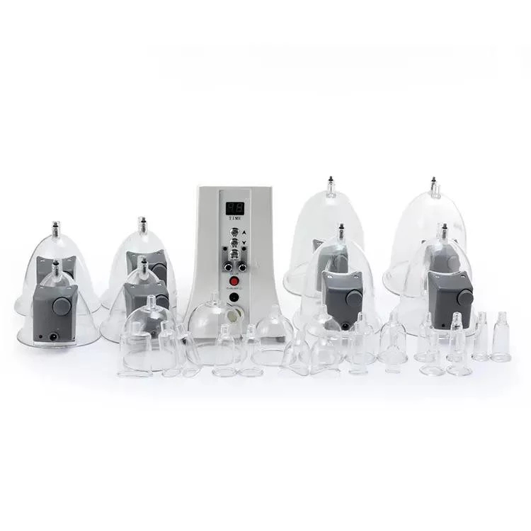 

35 CUPS Vacuum Suction Cup Therapy Machine Body Shaping Breast Enlargement Buttock Lift Up Butt Shaper Chest Care Pump