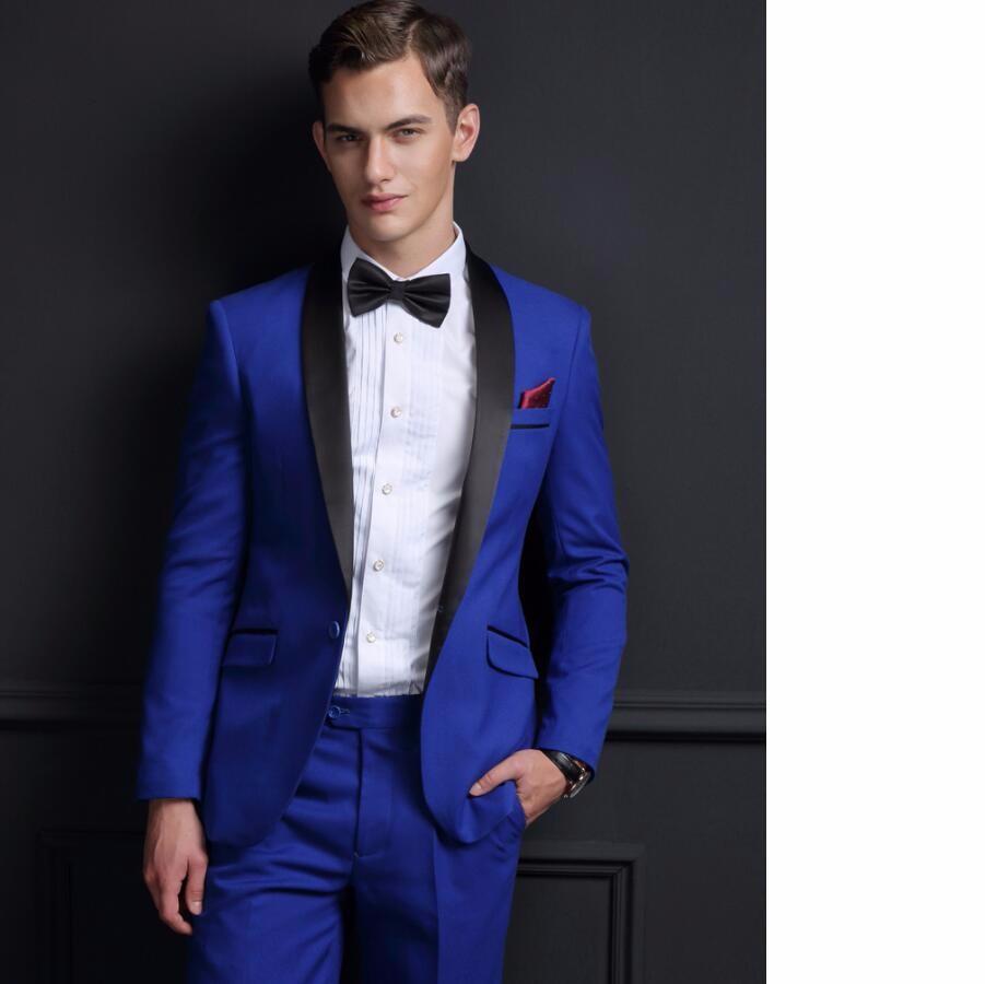 

Popular One Button Groomsmen Shawl Lapel Groom Tuxedos Men Suits Wedding/Prom Best Man Blazer ( Jacket+Pantst+Tie) 1021, Same as image