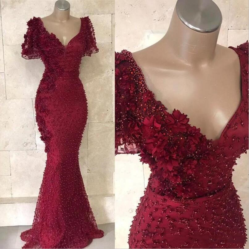 

2019 Elegant V Neck Wrap Sheath Evening Dresses with Beads Floor Length Long Evening Gowns with Petals Stunning Pageant Dress robe de soiree, White