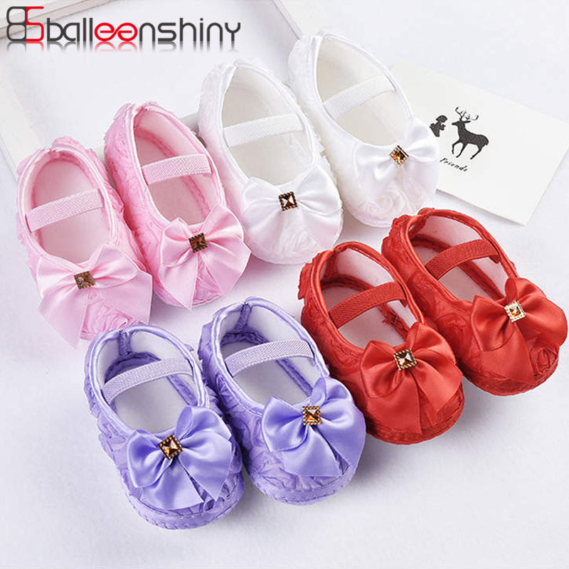 

Balleenshiny 2020 New Fashion Baby Girl Summer Shoes Big Bow Princess First Walker Newborn Kids Floor non-slip socks, Pink
